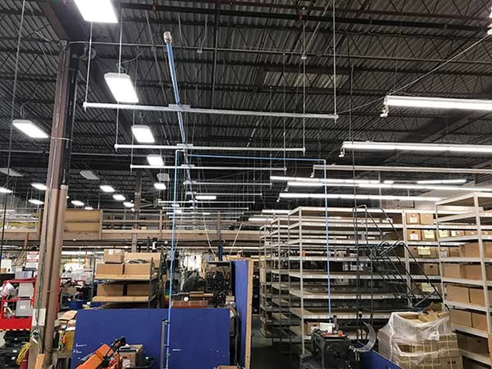 Warehouse high-bay lighting installed by Elite Electric in North New Jersey